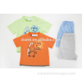 high quality 100% cotton manufacture letter a way of life clever bear pattern 2 piece child clothing